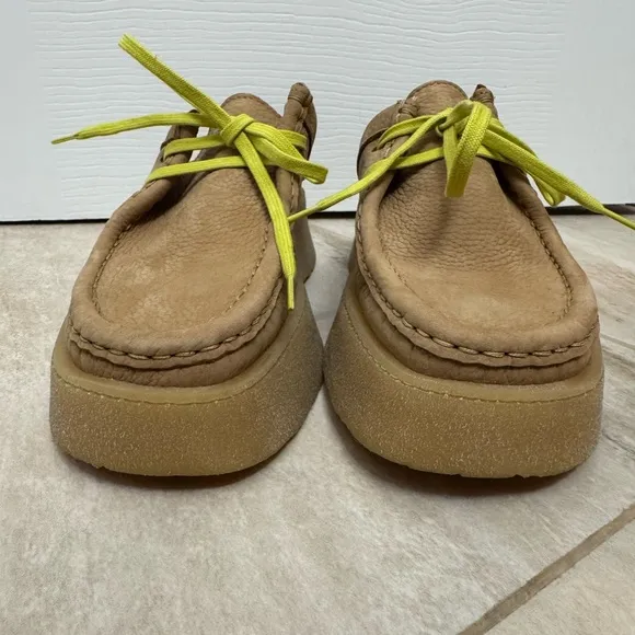 Zara x Clarks Leather Platform Slip On Wallabees