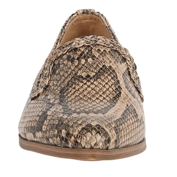 Zodiac Women's Hill Braided Slip-On Loafer Flats Brown Snake Print Size 9