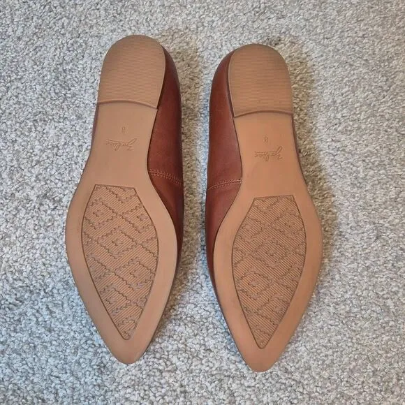 Zodiac Women's Hill Flats Brown Leather Pointed Toe Size 8
